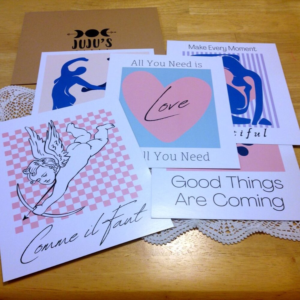 Inspiring, positive vibe art prints  set